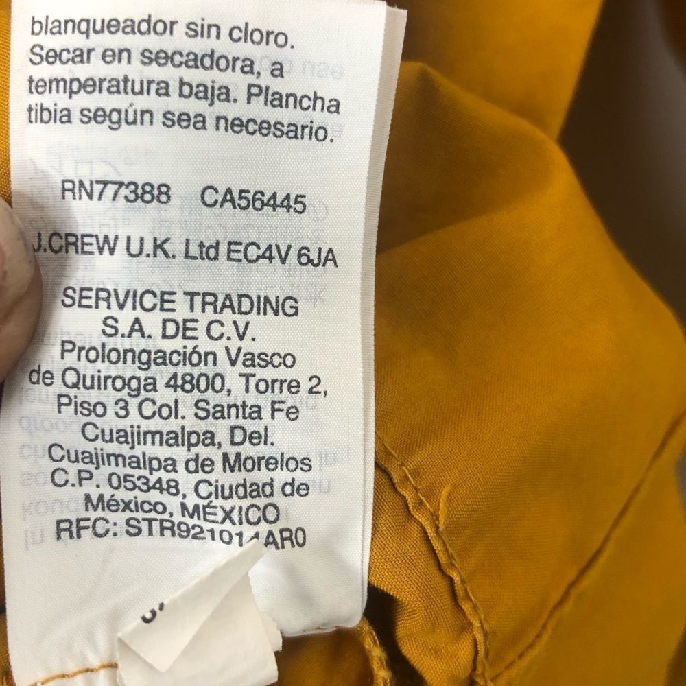 Madewell yellow long wide sleeve smock style tunic top, size medium. - Picture 8 of 13